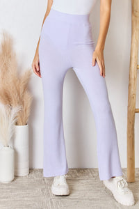 Thumbnail for RISEN Full Size High Waist Ultra Soft Knit Flare Pants