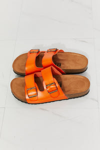 Thumbnail for MMShoes Feeling Alive Double Banded Slide Sandals in Orange