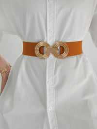 Thumbnail for Geometric Buckle Elastic Wide Belt