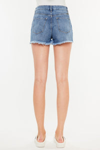 Thumbnail for Kancan Distressed Raw Hem High Waist Denim Shorts