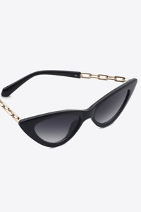 Thumbnail for Chain Detail Cat-Eye Sunglasses