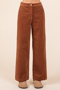 Thumbnail for Mittoshop Corduroy Back Elastic Waist Pants