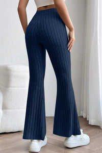 Thumbnail for Basic Bae Full Size Ribbed High Waist Flare Pants