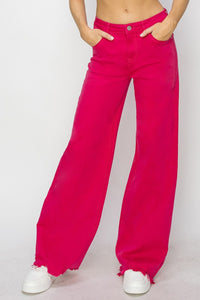 Thumbnail for RISEN High Rise Wide Leg Jeans