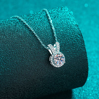 Thumbnail for 1 Carat Moissanite Rabbit Ears Shape Pendant Necklace