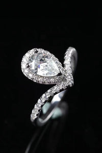 Thumbnail for 2 Carat Moissanite Teardrop Ring