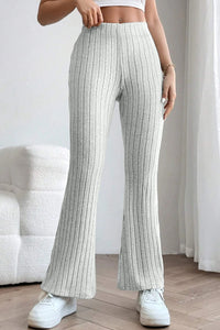 Thumbnail for Basic Bae Full Size Ribbed High Waist Flare Pants