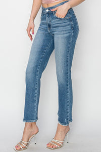 Thumbnail for RISEN High Rise Slim Straight Jeans