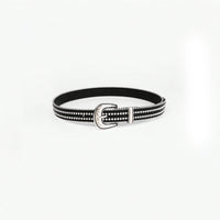 Thumbnail for Studded Rhinestone PU Leather Belt