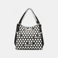 Thumbnail for Nicole Lee USA Contrast Polka Dot Handbag