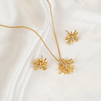 Thumbnail for Starburst Gold-Plated Earrings and Necklace Set