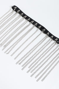 Thumbnail for Fringed Chain PU Leather Belt