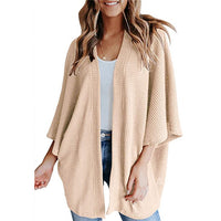 Thumbnail for Bat Sleeve Waffle Gerson Women's Cardigan