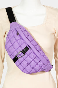 Thumbnail for Fame Carabiner Bubble Texture Quilted Sling Bag