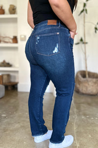 Thumbnail for Judy Blue Full Size High Waist Rigid Magic Heavy Destroy Straight Jeans