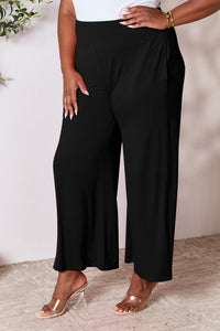 Thumbnail for Double Take Full Size Smocked Wide Waistband Wide Leg Pants