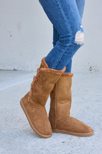 Thumbnail for Forever Link Warm Fur Lined Flat Boots