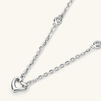 Thumbnail for Moissanite 925 Sterling Silver Heart Necklace