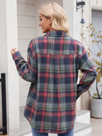 Thumbnail for Mandy Plaid Button Up Long Sleeve Shirt