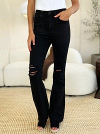 Thumbnail for Judy Blue Full Size High Waist Distressed Flare Jeans