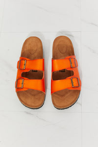 Thumbnail for MMShoes Feeling Alive Double Banded Slide Sandals in Orange