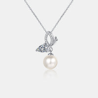 Thumbnail for Pearl Pendant Moissanite 925 Sterling Silver Necklace