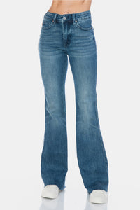 Thumbnail for Judy Blue Full Size Tummy Control Cut Hem Flare Jeans