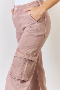 Thumbnail for RISEN Full Size High Rise Cargo Wide Leg Jeans