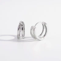 Thumbnail for 925 Sterling Silver Huggie Earrings