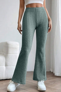 Thumbnail for Basic Bae Full Size Ribbed High Waist Flare Pants