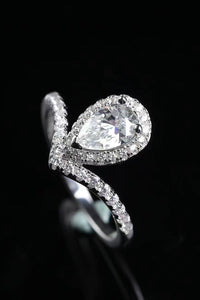 Thumbnail for 2 Carat Moissanite Teardrop Ring