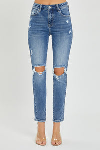 Thumbnail for Risen Full Size High Rise Knee Distressed Skinny Jeans