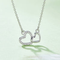 Thumbnail for Moissanite 925 Sterling Silver Heart Necklace