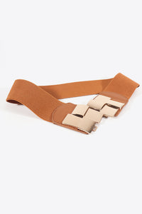 Thumbnail for Geometric Buckle Elastic Wide Belt