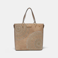 Thumbnail for Nicole Lee USA Metallic Stitching Embroidery Inlaid Rhinestone Tote Bag