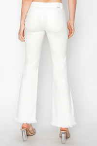 Thumbnail for RISEN Full Size Tummy Control Crop Flare Step Hem Pants