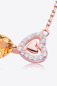 Thumbnail for Citrine Heart 925 Sterling Silver Necklace