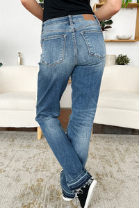 Thumbnail for Judy Blue Full Size Mid Rise Release Hem Jeans