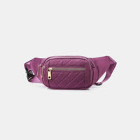 Thumbnail for Zenana Quilted Multi Pocket Waist Belt Bag