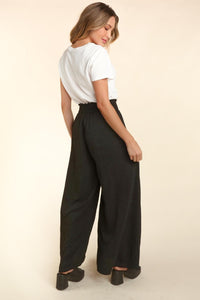 Thumbnail for Haptics Elastic Waist Wide Leg Pants with Pockets