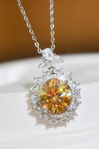 Thumbnail for 5 Carat Yellow Moissanite Pendant Necklace