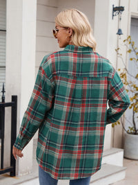 Thumbnail for Mandy Plaid Button Up Long Sleeve Shirt