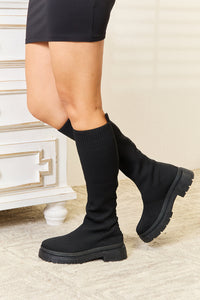 Thumbnail for WILD DIVA Footwear Knee High Platform Sock Boots