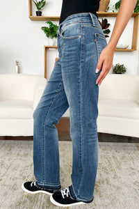 Thumbnail for Judy Blue Full Size Mid Rise Release Hem Jeans