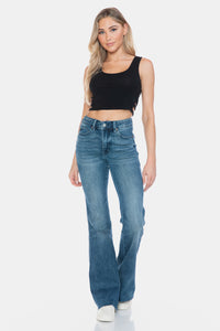 Thumbnail for Judy Blue Full Size Tummy Control Cut Hem Flare Jeans