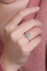 Thumbnail for 2 Carat Moissanite Teardrop Ring