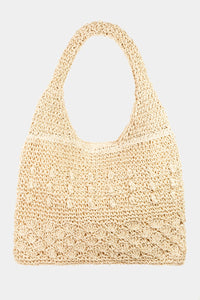 Thumbnail for Fame Straw Braided Tote Bag