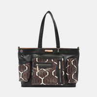 Thumbnail for Nicole Lee USA Geometric Pattern Large Handbag