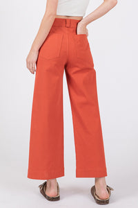 Thumbnail for SAGE + FIG Wide Leg Cropped Pants