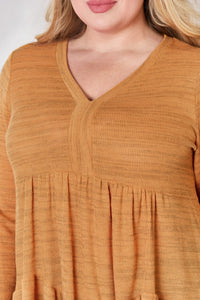 Thumbnail for Hailey & Co Full Size V-Neck Flounce Sleeve Blouse